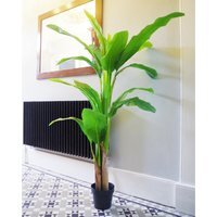 Artificial Banana Plant Tropical Natural Tree - Green / 90cm