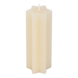 Cream Star Shaped Taper Candle for Festive Cozy Decor - White - thumbnail 5
