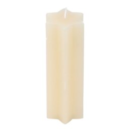 Cream Star Shaped Taper Candle for Festive Cozy Decor - White - thumbnail 2