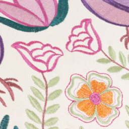 Broderie Embroidered Cushion - Multicolour / 80 Feather 20 Poleyster - thumbnail 4