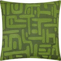 Brooke Embroidered Cotton Cushion - Ivy Green / Polyester - image 1