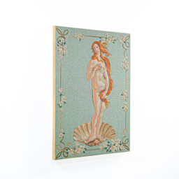 Shay Vintage Seashells Hand Painted Linen - Green - thumbnail 2