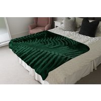 Plants Background. Biophilia Trend Blanket - Green - image 1