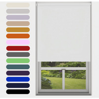 Made to Measure Blackout Roller Blind - White / 151 - 180 cm / 180cm width x 160cm Drop / 20 - 160 cm - thumbnail 1