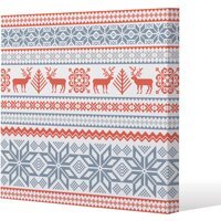 Canes Pattern Gallery Canvas - Red / 61cm