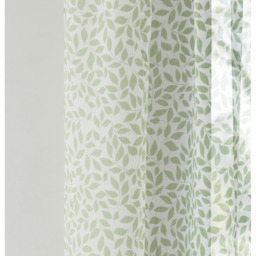 Pair of Sheer Voile Panels with Leaf Print - Green / 137cm - thumbnail 5