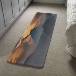 View of mount Bromo in morning time Designer Runner Rug - Orange - thumbnail 4