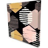 'Hexagon Trending' Graphic Art Print on Canvas - Yellow / 46cm - image 1