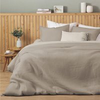 Honeycomb Waffle duvet cover set - Taupe / Superking