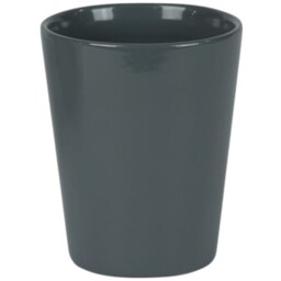 Ceramic Glossy Grey Indoor Plant, Cache Pot - 12cm - thumbnail 3