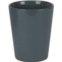 Ceramic Glossy Grey Indoor Plant, Cache Pot - 12cm - thumbnail 1