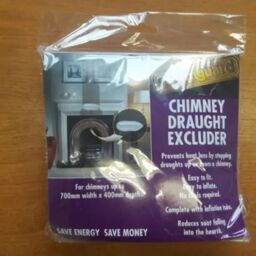 Chimney Balloon Draught Excluder Universal 70cm x 40cm Gaps Energy Saving - Grey - thumbnail 3