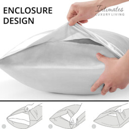 Silk Satin Pillowcase Pair - White - thumbnail 3