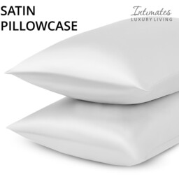 Silk Satin Pillowcase Pair - White - thumbnail 2