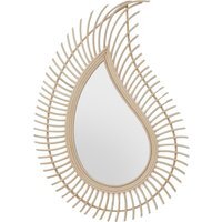 Beauly Round Gold Wall Mirror - Natural