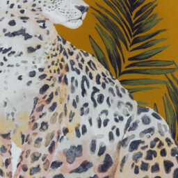 Leopardis Cat Outdoor Cushion - Black/Gold - thumbnail 4