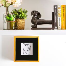 "3D Deep Box Photo Frame - 8 x 8"" with 4 x 4"" Mount - Light Wood/Black" - thumbnail 5