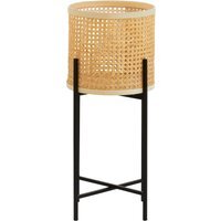 Depok Large Rattan Planter with Metal Stand - Natural