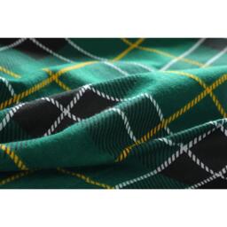 Flannelette Tartan Check Duvet Cover Set Set - Green / Superking - thumbnail 4