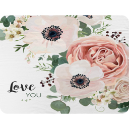Garden Flower Pink Peach Rose White Anemone Blanket - Pink - thumbnail 2