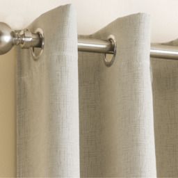 Pair of Vogue Eyelet Thermal Dimout Curtains - Cream / 229cm / 183cm - thumbnail 4