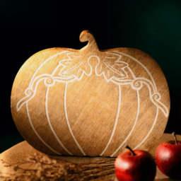 Halloween Pumpkin Wooden Ornament - Brown - thumbnail 2