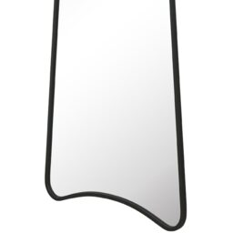 The Coartans Black Metal Trapezoid Garden Mirror - Black / 95cm - thumbnail 4