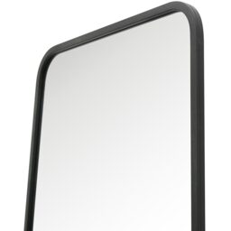 The Coartans Black Metal Trapezoid Garden Mirror - Black / 95cm - thumbnail 5