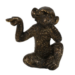 Set of 3 Monkey Ornaments - Brass - thumbnail 4