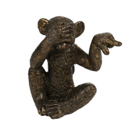 Set of 3 Monkey Ornaments - Brass - thumbnail 3