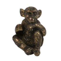 Set of 3 Monkey Ornaments - Brass - thumbnail 2