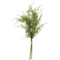 Set of 3 Artificial Asparagus Fern Bunches - Green