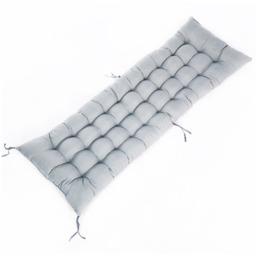 Sun Lounger Outdoor Cushion with Side Ties - Grey - thumbnail 2