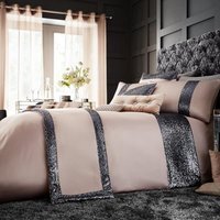 Luxury Glamorous Duvet Cover and Pillowcase Set - Chambray / Single - image 1