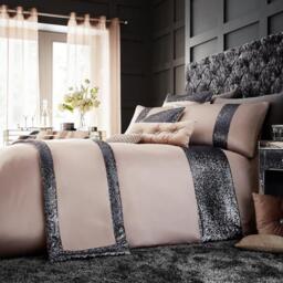 Luxury Glamorous Duvet Cover and Pillowcase Set - Chambray / Single - thumbnail 3