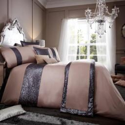 Luxury Glamorous Duvet Cover and Pillowcase Set - Chambray / Single - thumbnail 2