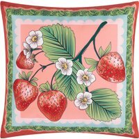 Anemone Strawberries Printed Outdoor Cushion Cover - Multicolour