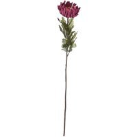 Set of 3 Artificial Autumn Spider Chrysanthemum Stems Plum Burgundy - Purple