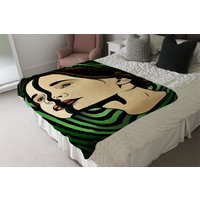 Portrait Of Woman Blanket - Green - image 1