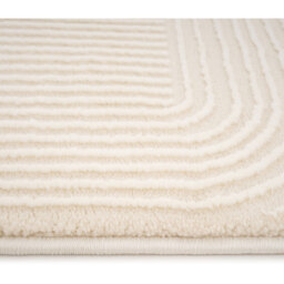 Cream Geometric Living Area Rug - Silver / 120cm x 170cm - thumbnail 5