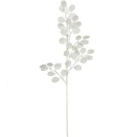 Glitter Eucalyptus Artificial Stem - White