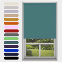 Made to Measure Blackout Roller Blind - Teal / 151 - 180 cm / 180cm width x 160cm Drop / 20 - 160 cm - thumbnail 1