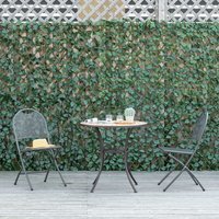 Outsunny 4 PCs Expandable Trellis Fence 2m x 1m Artificial Plant - Green - thumbnail 1