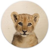 Lion Cub Wooden Wall Plaque - Natural - image 1