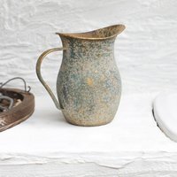 Vintage Metal Flower Vase Milk Jug Vase Small Vases for Flowers - Gray