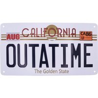 Back To The Future Replica Number Plate Tin Sign - Multi