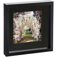 "3D Box Photo Frame - 10x10"" with 6x6"" Mount - Black" - image 1