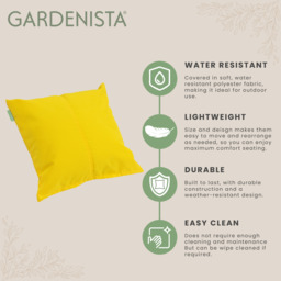 "Premium 18"" Centre Join Garden Scatter Cushion - Yellow / 4" - thumbnail 3