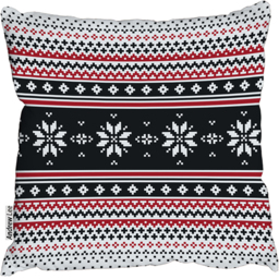 Abstract Christmas Outdoor Comfy Cushion - Red / 45cm - thumbnail 2