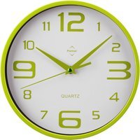 Anson Lime Green and White Plastic Wall Clock - Green